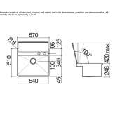 Single built-in stainless steel sink Perk