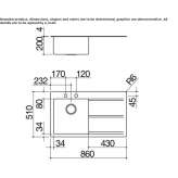 Built-in stainless steel sink with drainer Ezhva