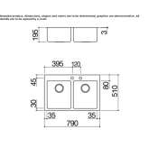 Built-in stainless steel sink Crick