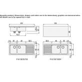 2-bowl built-in stainless steel sink Zory