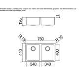 2-bowl built-in stainless steel sink Sorano