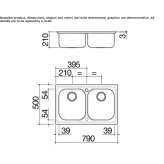 Built-in stainless steel sink Patrida