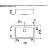 Built-in single stainless steel sink Zduny