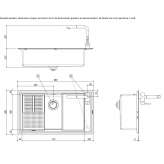 Built-in single stainless steel sink Prades