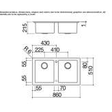 2-bowl built-in stainless steel sink Prades