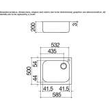 Single built-in stainless steel sink Ermlitz