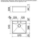 Single stainless steel sink Uglovka