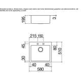 Built-in single stainless steel sink Crick