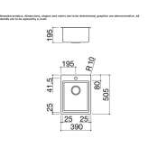 Single built-in stainless steel sink Zduny