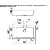 Built-in single stainless steel sink Ezhva