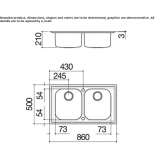 2-bowl built-in stainless steel sink Reiden