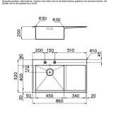 Stainless steel undermount sink with drainer Ringelai