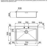 Single undermount stainless steel sink Ringelai