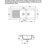 2-bowl built-in sink with drainer Budisov