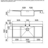 Stainless steel undermount sink with drainer Ringelai