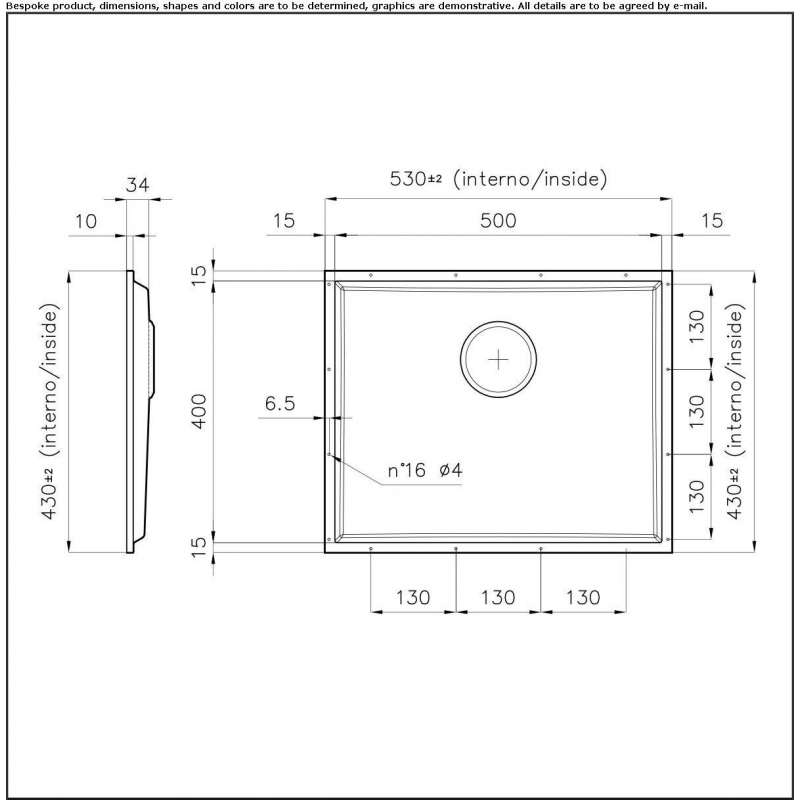 Basic stainless steel sink Toxtla