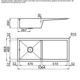 Stainless steel undermount sink with drainer Chaltyr