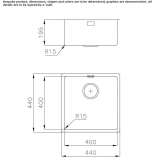 Single undermount stainless steel sink Khebda