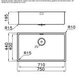 Single undermount stainless steel sink Khebda