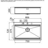 Single undermount stainless steel sink Kirovo