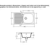 Single built-in sink with drainer Kozhanka