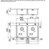 2-bowl built-in stainless steel sink Khebda