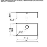 Single undermount stainless steel sink Khebda