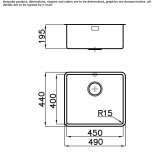 Single undermount stainless steel sink Khebda