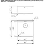 Single undermount stainless steel sink Khebda