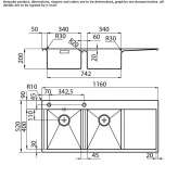 Stainless steel undermount sink with drainer Ringelai