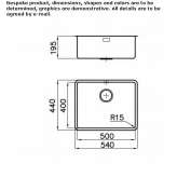 Single undermount stainless steel sink Khebda