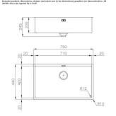 Single built-in stainless steel sink Penicuik