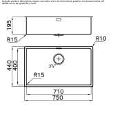 Single undermount stainless steel sink Khebda