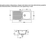 Single built-in sink with drainer Kozhanka