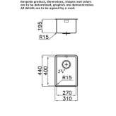 Single undermount stainless steel sink Khebda