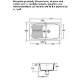 1 1/2 bowl built-in sink with drainer Budisov