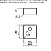 Single undermount stainless steel sink Khebda