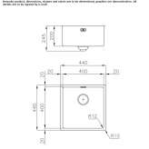 Single built-in stainless steel sink Penicuik