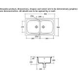 Built-in 2-bowl sink Budisov