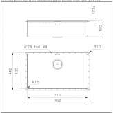 Built-in stainless steel sink Toxtla