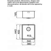 Single undermount stainless steel sink Khebda