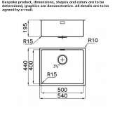 Single undermount stainless steel sink Khebda