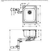 Single built-in stainless steel sink Kennoway