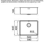 Single undermount stainless steel sink Khebda