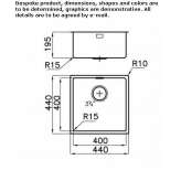 Single undermount stainless steel sink Khebda