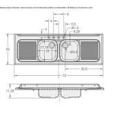 2-bowl cast iron sink Nogaredo