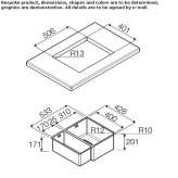 Stainless steel sink with a capacity of 1 1/2 bowls Mongua