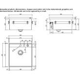 Built-in stainless steel sink Classe