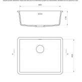 Solid Surface sink for concealed installation Sinesti