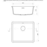 Solid Surface sink for concealed installation Sinesti